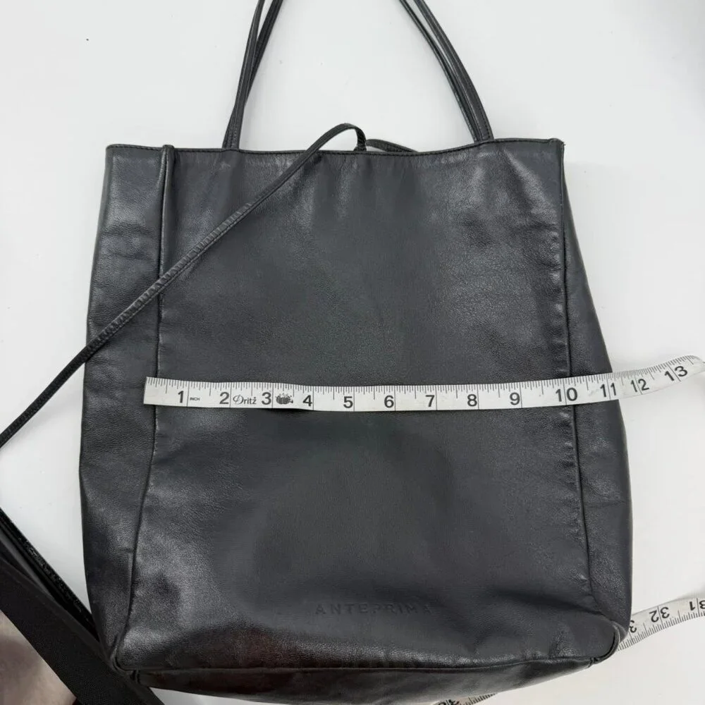Anteprima Milano black leather tote bag